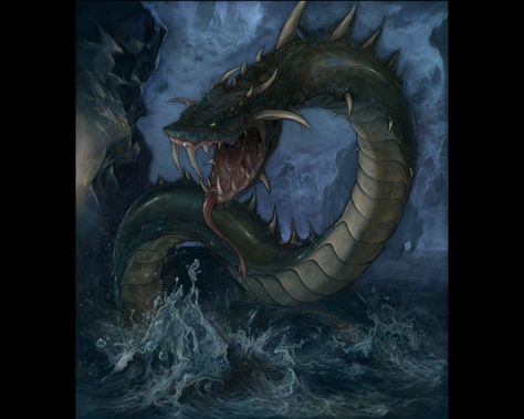 ArtStation - Sea snake Snake Monster, Sea Dragons, Water Snake, Sea Snake, Sea Serpent, Snake Art, Sea Dragon, Art Plastique, Art Design