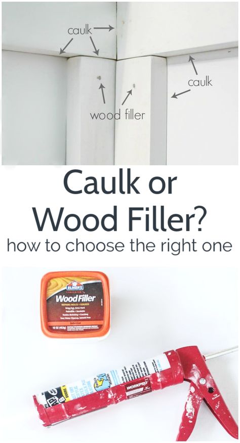 The secret to professional looking trim? Using caulk and wood filler correctly to get gorgeous, perfect lines. Caulk and wood filler are the secret to perfect board and batten, beadboard, crown molding, and other gorgeous trim but they can't be used interchangeably. Learn how to correctly use each like a pro. Paint Tips And Tricks, Mdf Trim, Caulking Tips, Baseboard Trim, Trim Board, Wood Repair, Essential Woodworking Tools, Colors Painting, Paint Tips