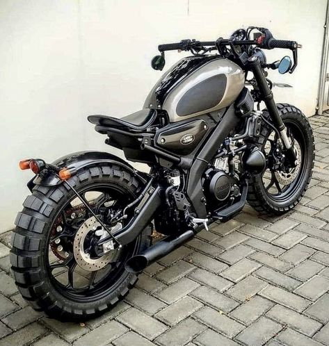 Jaker Mater Motorcycle Scrambler, Bobber Scrambler, Motos Bobber, Sepeda Retro, Yamaha 125, Custom Bikes Cafe Racers, Moto Scrambler, Best Motorbike, Motos Vintage