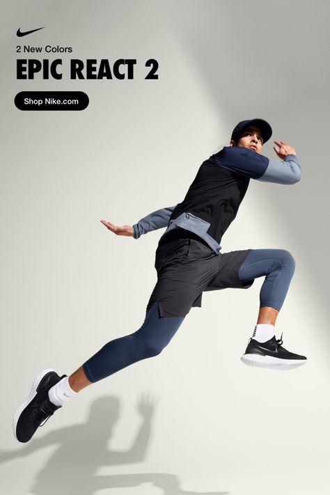 Get ready to bounce in black and go in gold. These two new Epic React 2 colors will keep you running in springy soft comfort for miles. Mode Poses, Running Pose, Action Pose Reference, Anatomy Poses, Gesture Drawing, Figure Poses, Human Poses, Character Poses, Cool Poses