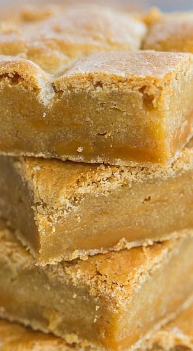 Salted Caramel Blondies Salted Caramel Blondies Recipe, Caramel Blondies, Caramel Blondie, Salted Caramel Recipes, Brown Eyed Baker, Blondies Recipe, Sweets Treats, Dessert Bars, Bars Recipes