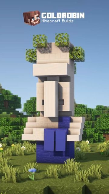 Minecraft Stone Villager Statue, Minecraft Egyptian Statues, Greek Houses Minecraft, Minecraft Head Statue, Greek Village Minecraft, Minecraft Simple Statue, Minecraft Statues Tutorials, Ancient Greek Minecraft, Greek Buildings Minecraft