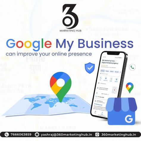 📍 Maximize your online presence with Google My Business! At 360 Marketing Hub, we help local businesses in Pune stand out and attract more customers through effective GMB optimization. Let’s elevate your brand visibility together! 🚀 Follow 👉@360marketinghub.in for more such content. ☎️ Contact for +917666063859 Tag- #360MarketingHub #GoogleMyBusiness #LocalSEO #GMBOptimization #DigitalMarketing #OnlinePresence #BusinessGrowth #SEOExperts #MarketingAgency #BoostYourBusiness #Hinjewadi #Waka... Google Business Profile, 360 Marketing, Idea Generation, Brand Visibility, Google My Business, Google Business, Local Seo, Back On Track, Business Profile