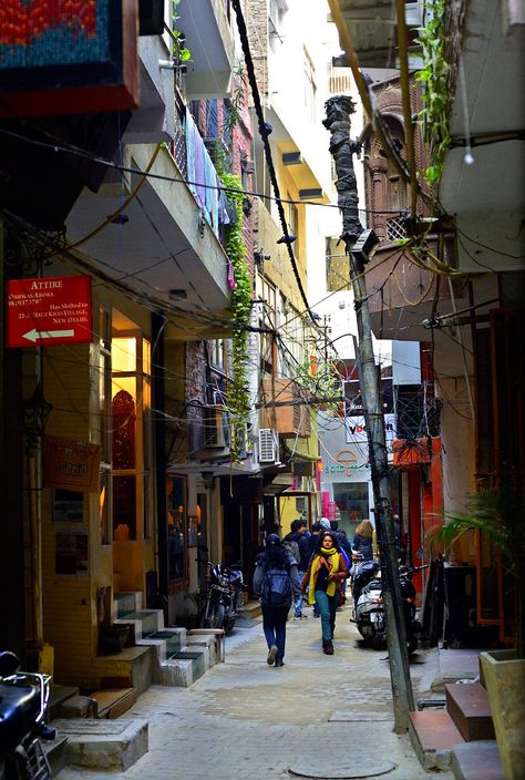 Hauz Khas (Delhi) is a maze of narrow lanes and alleys. Hauz Khas Village, Hauz Khas, City Life Photography, All The Bright Places, Indoor Waterfall, Sky Photography Nature, Amritsar, Beautiful Nature Scenes, Best Location