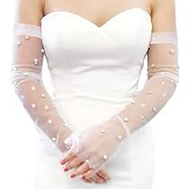 Wedding Gloves Long, Pearl Gloves, Pearl Wedding Accessories, Party Gloves, Bachelorette Party Accessories, Tulle Gloves, Wedding Tulle, Gloves Long, Elbow Length Gloves