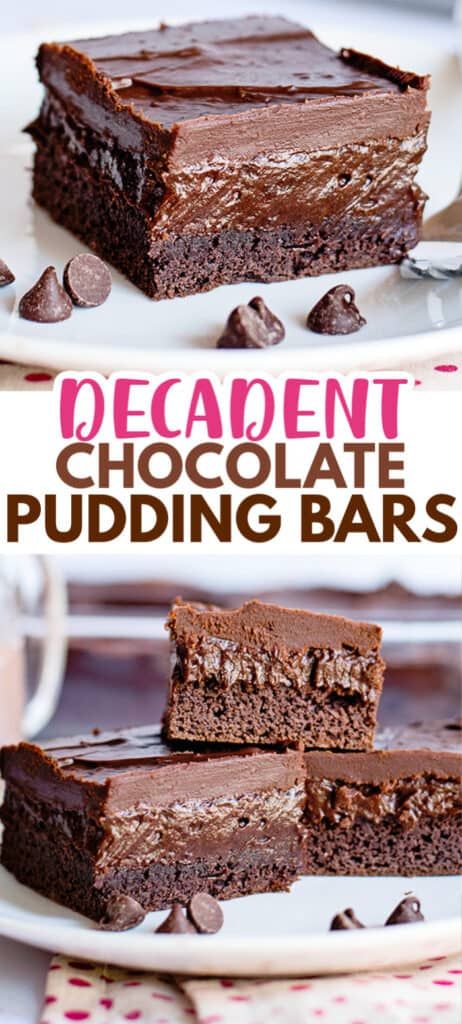 Chocolate Lovers Dessert, Homemade Ganache, Pudding Bars, Pudding Bar, Layered Dessert, Decadent Chocolate Desserts, Creamy Pudding, Adventure Seeker, Chocolate Dessert Recipes