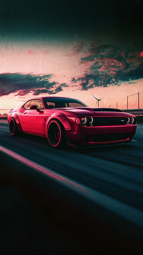 free wallpapers 4K car, dodge challenger, red, road, speed for mobile and desktop Dodge Demon Wallpaper 4k, Red Dodge Challenger, Car Dodge Challenger, Demon Car, Road Wallpaper, Car Dodge, Srt Demon, Dodge Demon, Wallpaper Car