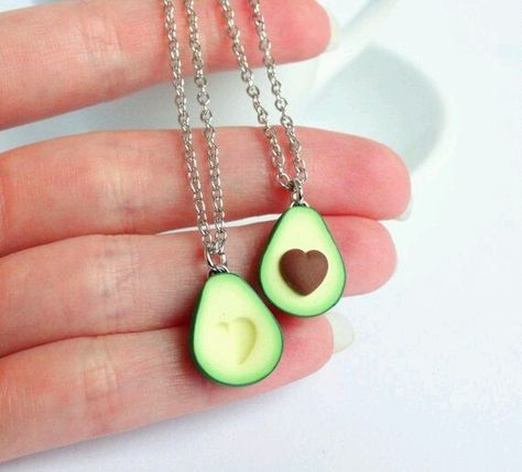 Green Avocado, Bff Jewelry, Friendship Necklace, Bff Necklaces, Best Friend Necklaces, Friendship Necklaces, Friend Necklaces, Mini Things, Bff Gifts