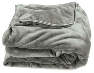 Brookstone® Weighted Blanket in Grey Piping Patterns, Best Weighted Blanket, Ways To Fall Asleep, Natural Bedding, Heavy Blanket, Weighted Blankets, Reversible Blanket, Desk Toys, Weighted Blanket