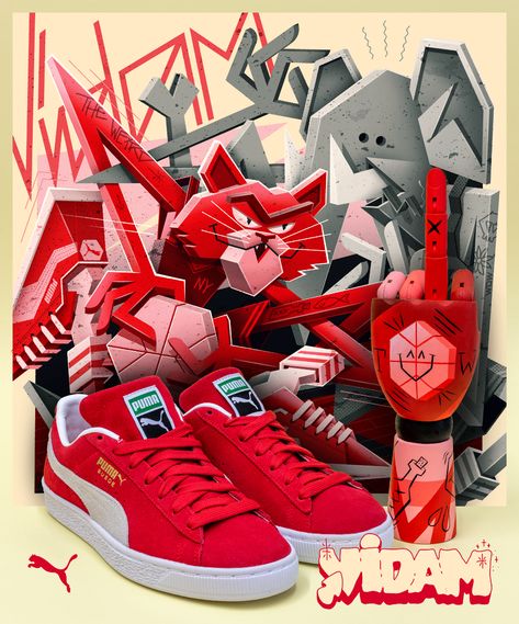 Stylefile Puma - Vidam Puma Poster, Animal Design Illustration, Culture Logo, African Sculptures, Puma Sport, Sport Illustration, Key Visual, Sneaker Art, Nike Wallpaper