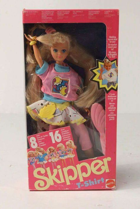 Childhood Memories 80s, 1980s Barbie, Barbie 80s, Sister Dolls, Skipper Doll, Barbie Skipper, Im A Barbie Girl, 90s Childhood, Barbie I