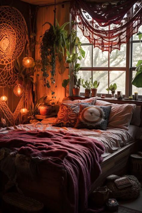 Dark Cottagecore Bedrooms - Bohemian Decor Meets Moody Aesthetics