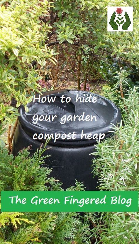 A compost heap might be a valuable asset to your garden, but it's not pretty. Here's how to hide it. Hidden Compost Bin Outdoor, Hide Bins Garden, Hidden Compost Bin, Compost Heap Ideas, Hiding Compost Bin, Pretty Compost Bin, Hide Compost Bin, Compost Area, Compost Trash Can