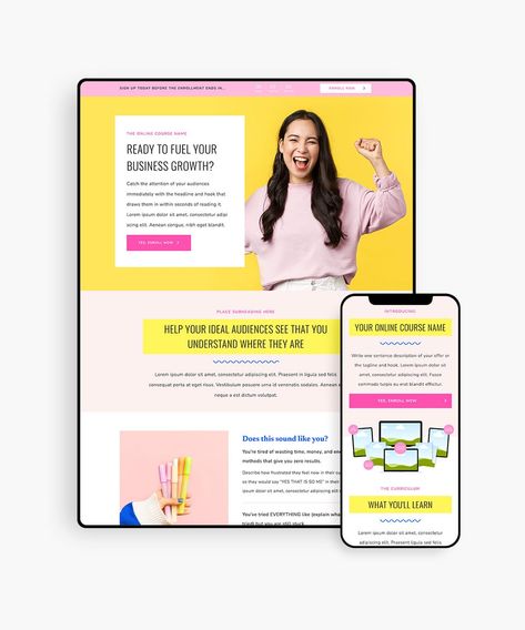 Sales Funnel & Landing Page Templates for Elementor WordPress - Bluchic Funnel Page Design, Salon Business Plan, Sales Funnel Template, Feminine Wordpress Theme, Website Ideas, Salon Business, Web Design Tips, Sales Funnel, Women Entrepreneurs