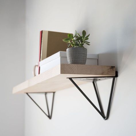 Ripaton Shop - Hairpin legs & Table legs - RIPATON Desk Nook Ideas, Desk Nook, Wall Shelf Brackets, Shelf Board, Diy Lampe, Home Decor Shelves, Tiny House Inspiration, Decor Shelf, Industrial Shelving