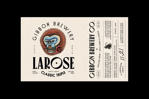 Gibbon Brewery — Larose Triple on Behance Wine Logo, Packaging Design Trends, Weekly Inspiration, Alcohol Packaging, Alcoholic Beverage, Stationary Design, Wine Packaging, Vintage Graphic Design, Logo Restaurant