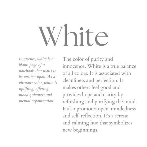 Innocence Aesthetic, Purity Quotes, Angelcore Aesthetic, White Aura, Aesthetic Color, Angel Aesthetic, Color Quotes, Color Meanings, White Swan