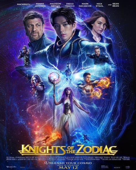 Knights of the Zodiac, known in Japan as Saint Seiya: The Beginning (聖闘士星矢 The Beginning), is a 2023 fantasy action film directed by Tomek Bagiński from a screenplay by Josh Campbell, Matt Stuecken, and Kiel Murray, based on the manga Saint Seiya by Masami Kurumada. The film stars Mackenyu, Famke Janssen, Madison Iseman, Diego Tinoco, Mark Dacascos, Nick Stahl, and Sean Bean. Knights of the Zodiac was released in Japan on April 28, 2023, and will be released in the United States on May 12. Zodiac Film, Movie 43, Madison Iseman, Famke Janssen, Zodiac Characters, Knights Of The Zodiac, Rurouni Kenshin, Book Trailer, Fantasy Movies