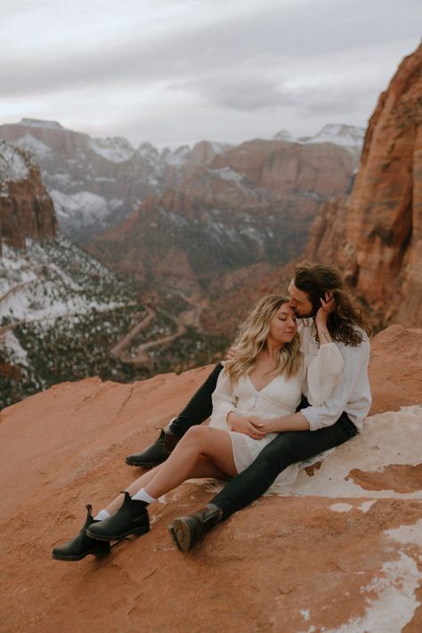 Zion National Park Couples Photos | Cassidy Lynne Photography Zion Engagement Pictures, Hiking Engagement Photos, Couples Photos, Zion National Park, Couples Photography, Engagement Shoots, Couple Posing, Couple Photography, Photo Sessions