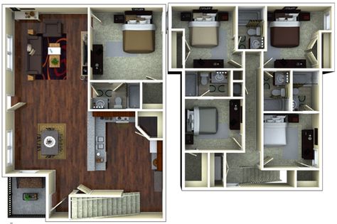 5 Bedroom Apartment Layout, Layout House, Korean Apartment, Residential Care Home, Sims Freeplay Houses, Care Homes, 3d House Plans, Living Room Tv Unit Designs, Cherry Lips