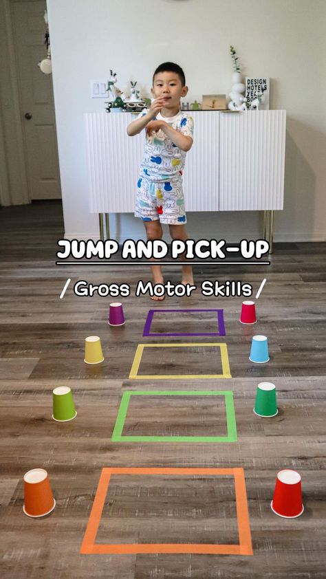 Gross Motor Activities For Preschoolers, Kinesthetic Learning Activities, Physical Activities For Preschoolers, Brain Gym For Kids, Color Worksheets For Preschool, Memory Activities, Kinesthetic Learning, Coop Ideas, School Frame