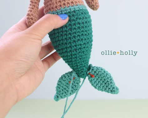 Free Ariel Little Mermaid Amigurumi Crochet Pattern — Ollie + Holly | Amigurumi Crochet Patterns Ariel Crochet, Mermaid Crochet Pattern Free, Little Mermaid Crochet, Mermaid Amigurumi, Mermaid Crochet Pattern, Mermaid Crochet, Hair Yarn, Easy Amigurumi Pattern, Ariel Little Mermaid