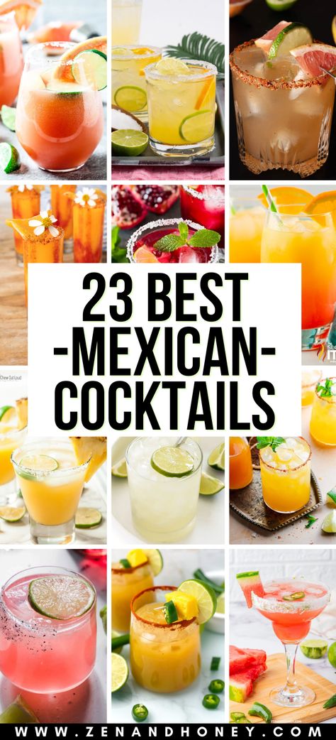 Mexican Cocktails – Looking for the best Mexican cocktail recipes to serve at your next Taco Tuesday or Cinco de Mayo celebration? Here are over 20 classic and delicious Mexican drinks that are going to ring in the Mexican celebration! Cinco de Mayo drinks, Cinco de Mayo cocktails. Mocktails For Cinco De Mayo, Cinco De Mayo Cocktails For A Crowd, Mexican Cocktails Alcohol, Taco Tuesday Drinks, Mexican Party Cocktails, Cinco De Mayo Margarita Ideas, Cinco De Mayo Drink Ideas, Cinco De Mayo Cocktail Recipes, Fiesta Theme Drinks