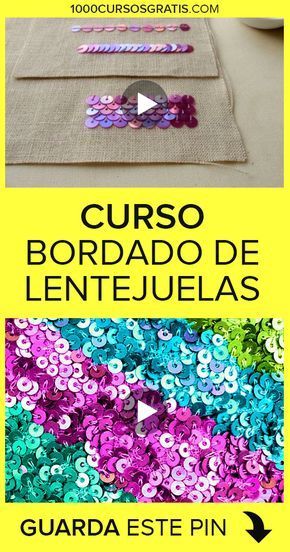 Aprende como coser lentejuelas en tela de forma muy sencilla y simple. Con este curso completamente gratuito aprenderás como bordar lentejuelas en cualquier prenda. ¡Quedarán hermosas! 👆👆👆 #costura #sewing #sew #patrones #patterns #sewingtutorials #tutoriales #DIY #manualidades #costurero #confeccion #lentejuelas Bead Embroidery Tutorial, Hand Embroidery Videos, Bead Sewing, Bead Embroidery Patterns, Cross Stitch Funny, Bead Stitching, Embroidery Craft, Sequins Embroidery, Awareness Ribbons