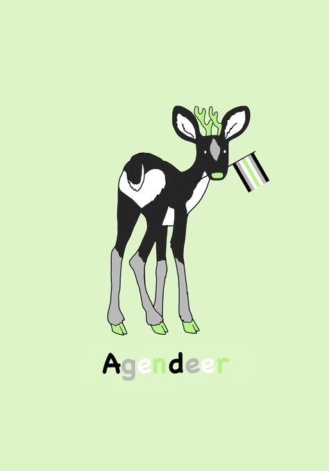 Agender Flag, Agender Pride, Lesbian Humor, Deer Wallpaper, Ace Pride, Lgbt Rights, Lgbt Love, Deer Art, Lgbt Art