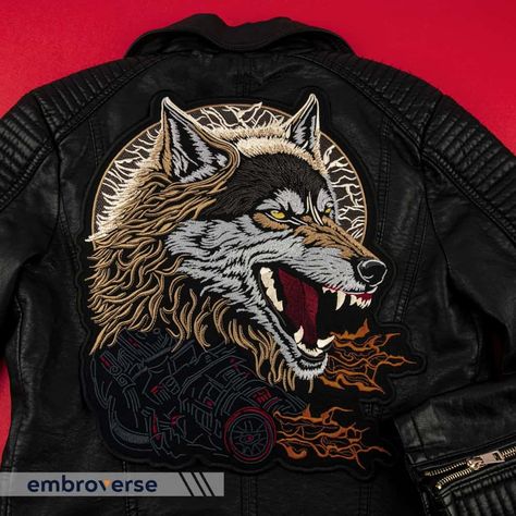 Embrace the Fire of the Wild Fire Wolf Large Back Patch – Angry Wild Animal Head – Fierce Flames – Embroidered Iron On https://embroverse.com/shop/animals-birds-reptiles/wolves/fire-wolf-large-back-patch/ Unleash your wild side with this striking wolf patch, ideal for any nature and wildlife enthusiast. #embroideredpatch #irononpatch #animals #mythicalcreatures #DIYfashion #embroideredpatches #patch #patches #patchgame #PatchCollection #backpatch #backpatches Find more information on our s... Wolf Patch, Fire Wolf, Zodiac Tattoos, Nature And Wildlife, Wild Fire, Animal Head, Animal Heads, Wild Animal, Back Patch