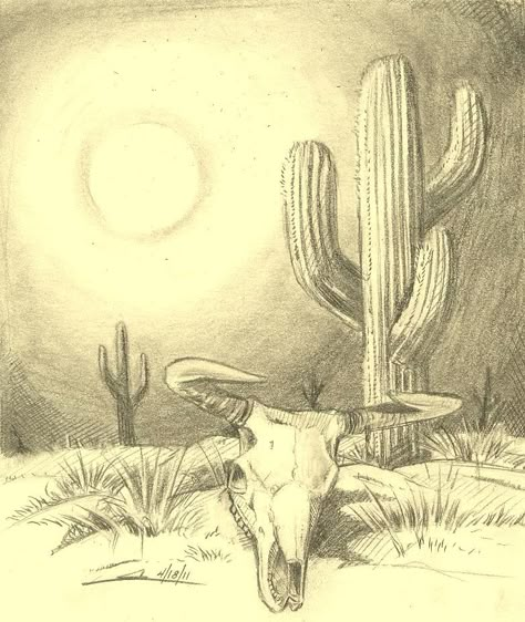 Need to draw Desert Drawing, Desert Tattoo, Lotus Artwork, Cactus Vector, Wolf Tattoo Sleeve, Cactus Drawing, Bull Tattoos, Western Artwork, Western Tattoos