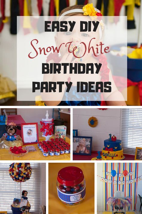 Snow White First Birthday Party - This Crafty Mom Snow White Food, White Party Food Ideas, Snow White First Birthday Party, Snow White First Birthday, White First Birthday Party, White Party Foods, Snow White Birthday Party Ideas, White Birthday Party Ideas, Trolls Party Favors