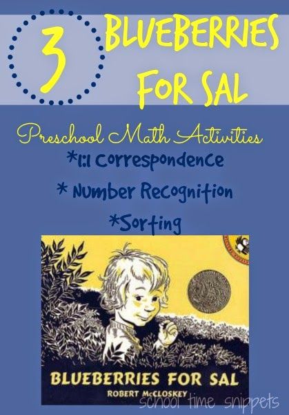 Preschool Math Activities, Free Preschool Activities, Blueberries For Sal, Literature Activities, Learn Numbers, Math Activities For Kids, Preschool Literacy, Simple Math, Math Activities Preschool