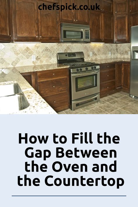 When you have a freestanding oven installed, there can often be an unsightly gap between the oven and the counter. Find out what you can do about it. Countertop Oven Storage, Wall Oven Removed, Under Counter Oven, Under Counter Oven Aeg, Freestanding Oven, 36” Gas Oven, Wooden Trim, Best Oven, Wooden Counter