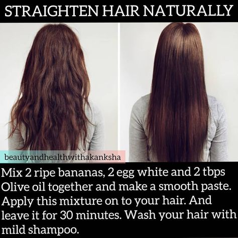 Health | Fitness | Diet on Instagram: “NOTE-  This remedy will not give you pin-straight hair. However, this  will help calm frizz and make your hair smooth and healthy, making…” Remedies For Straight Hair, Pin Straight Hair, Natural Straight Hair, Natural Skin Care Ingredients, Natural Beauty Recipes, Natural Skin Care Remedies, Hair Smooth, Hair Pack, Natural Skin Care Routine