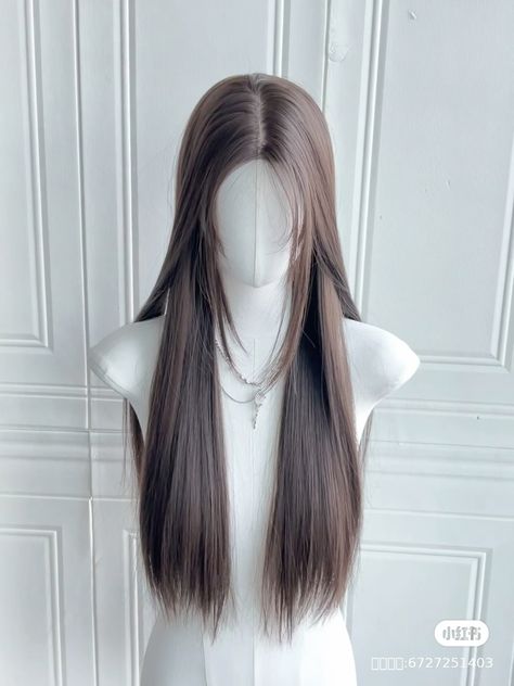 Hair On Mannequin, Full Bangs Long Hair, Full Body Mannequin, Pretty Hair Cuts, Korean Hair Color, Hair Inspiration Long, Bald Hair, Pretty Hair Color, Hair Stylies