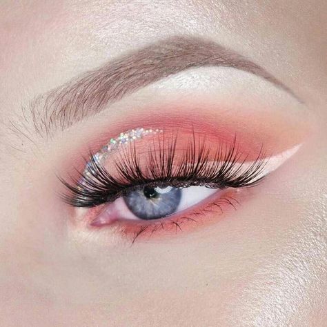 Teknik Makeup, Make Up Designs, Mekap Mata, Drag Make-up, Wedding Eye Makeup, Glitter Eye Makeup, Pink Eye, Makeup Idea, Smink Inspiration