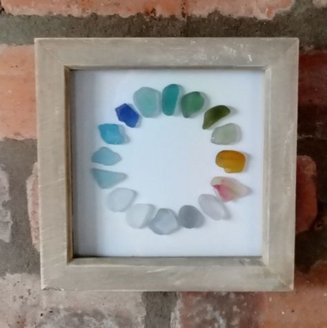 Seaglass Wall Art, Sea Glass Picture Frame, Glass Wall Art Sea, Flat Rock And Sea Glass Art Work, Seaglass Crafts, Mermaid Beach Glass Art, Sea Glass Gifts Inspire Uplift ⭐, Scottish Beach, Seaglass Art