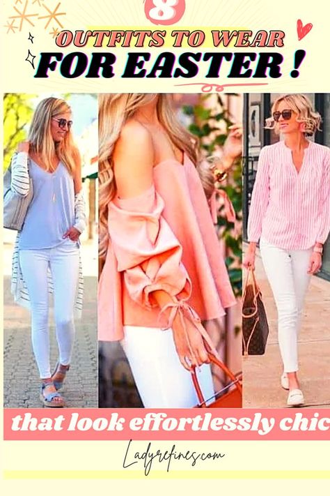 8 simple casual easter outfits for women - Cute trendy casual outfits + style icon women. easter outfits for women to church, easter outfits for family, what to wear on easter outfit ideas, easter outfits simple elegant, easter outfits cold weather, easter outfits for teenager, easter outfit for black girls, easter outfit cute, Cute trendy casual outfits + style icon women Easter Egg Hunt Outfit Women, Palm Sunday Outfit For Church Women, Easter Outfit Women Cold Weather, Easter Outfits Cold Weather, Easter Outfit Women Jeans, Casual Easter Outfits For Women Jeans, Easter Casual Outfits For Women, Easter Dinner Outfit, Easter Brunch Outfits For Women