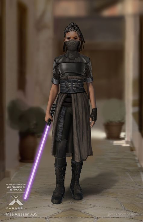 ArtStation - Costume Concept Art from Disney/Star Wars series "The Acolyte". Amandla Stenberg as Mae, James Casey Holland Costume Concept Art, Costume Concept, The Acolyte, Star Wars Series, Amandla Stenberg, Star Wars Costumes, Star Wars Women, Disney Star Wars, Costume Design