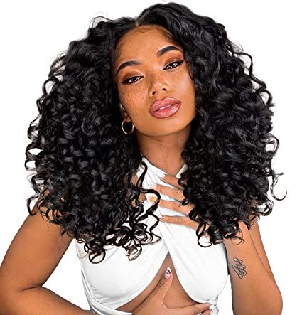 Pre Plucked, Lace Front Wigs Curly Hair Synthetic Lace Front Wig, Glueless Big Curly Wigs for Black Women Natural Black Color Wigs Curly Hair, Vintage Wigs, Lace Front Wigs Curly, Curly Wigs For Black Women, Wet And Wavy Hair, Best Human Hair Wigs, Wigs Curly, Real Hair Wigs, Hair Color Chart