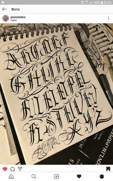 Old English Calligraphy Fonts, Writing Styles Fonts Creative Lettering, Chicano Calligraphy, Gangster Letters, Tattoo Alphabet, Calligraphy Tattoo Fonts, Fonts For Logos, Top Free Fonts, Graffiti Alphabet Styles