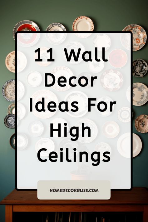 Explore these 11 creative wall decor ideas designed to beautifully accentuate high ceilings in your space. From oversized artwork to hanging plants, find inspiration on how to make the most of your vertical space. Whether you prefer minimalist designs or bold statements, there's a suggestion for every style preference. Elevate the look of your home with these innovative ways to decorate walls that reach for the sky! Tall Ceiling Living Room Gallery Wall, Vertical Wall Clock, Gallery Wall Vaulted Ceiling Living Room, How To Decorate With High Ceilings, Vaulted Ceiling Wall Decor Living Room, Wall Of Clocks Display Ideas, How To Decorate High Walls, What To Do With A Big Blank Wall, Wall Decor For High Ceilings Living Room