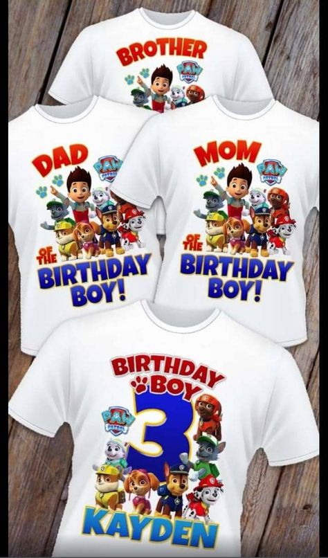 Paw Patrol 1st Birthday Shirt, Paw Patrol Family Shirts, Paw Patrol Party Ideas 1st Birthday, Paw Patrol 3rd Birthday Shirt, Paw Patrol 1st Birthday Party Boys, Paw Patrol First Birthday Boys, Paw Patrol Shirt Ideas, Paw Patrol Party Ideas Boys, Paw Patrol 3rd Birthday Party For Boy