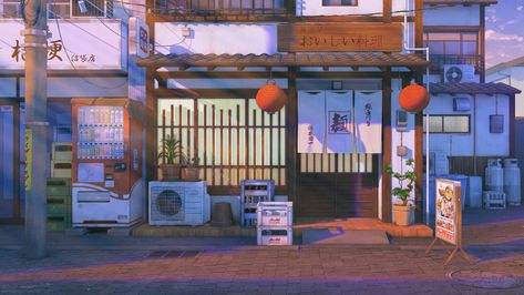 Acnh Alley, Japanese Alley, Japan Restaurant, Japanese Town, Restaurant Aesthetic, Arte Indie, Anime City, Japan Aesthetic, Aesthetic Japan