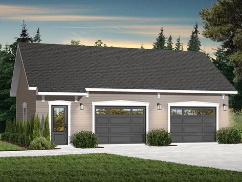 Detached Two-Car Garage, 028g-0051 Two Car Garage Ideas, Detached Garage Cost, Car Garage Ideas, Garage Building Plans, Construction Garage, Detached Garage Designs, Garage Plans With Loft, 2 Car Garage Plans, Garage Plans Detached