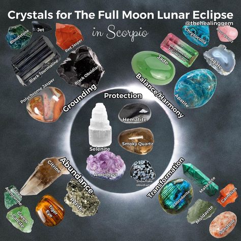 The Healing Gem | Crystal Shop on Instagram: “Happy Sunday Crystal Familia! Today is the day of the 🌚Full Moon and Lunar Eclipse in Scorpio! Have you been preparing for it? Do you have…” Lunar Eclipse Crystals, Eclipse Crystals, Charging Crystals, Today Is The Day, Lunar Eclipse, Super Moon, The Full Moon, Snowflake Obsidian, Watermelon Tourmaline