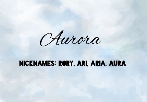 Aurora Tattoo Name, Aubrey Name, Aurora Name, Aurora Tattoo, Aurora Aesthetic, Ethereal Core, Baby Name Art, Aurora Art