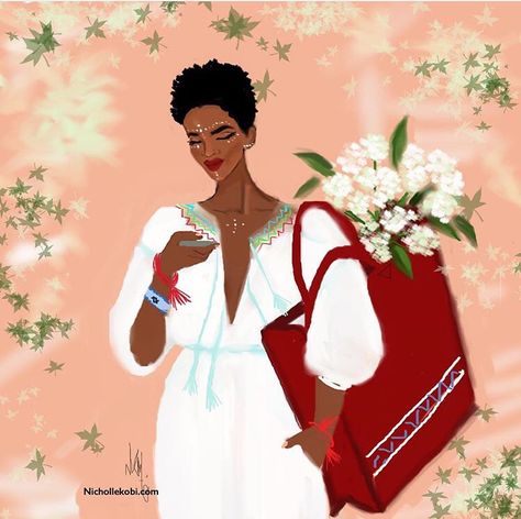 Simple and elegant Nicholle Kobi, Sick Drawings, Woman Empowerment, Positive Art, Black Inspiration, Girly Wall Art, Girl Memes, Call Art, Black Artwork