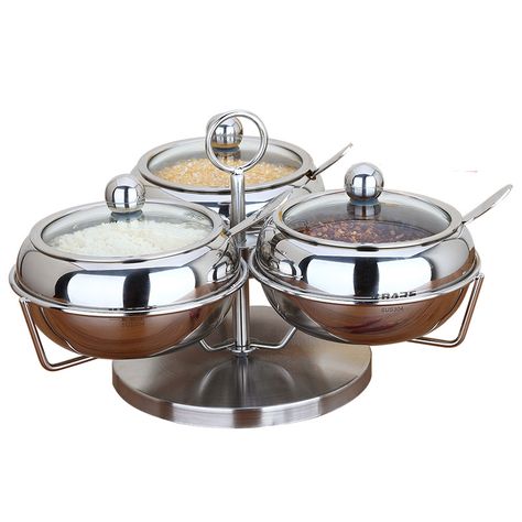 Rotating Household European Three Piece 304 Stainless Steel Spice Box https://m.alibaba.com/product/60779417723/Rotating-Household-European-Three-Piece-304.html?__sceneInfo={"cacheTime":"1800000","type":"appDetailShare"} Kitchen European, Revolving Spice Rack, Seasoning Jars, Spice Bottles, Spice Containers, Spice Box, Bottle Rack, Spice Rack, Three Piece